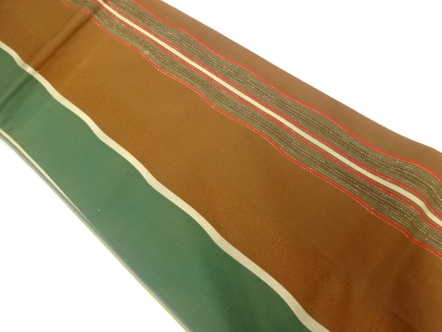 JAPANESE KIMONO / VINTAGE FUKURO OBI / WOVEN STRIPES